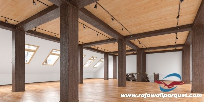 inspirasi desain gedung serbaguna - dengan plafon kayu