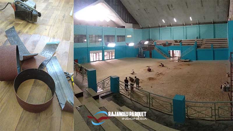 lantai kayu pengamplasan