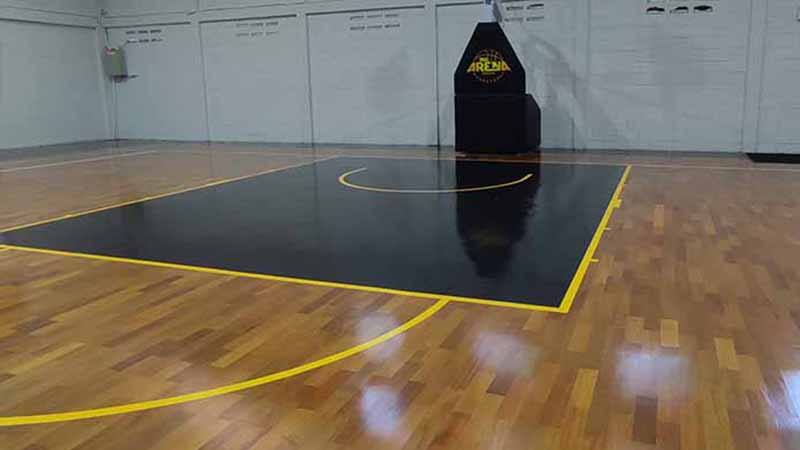 lantai kayu lapangan basket cibadak