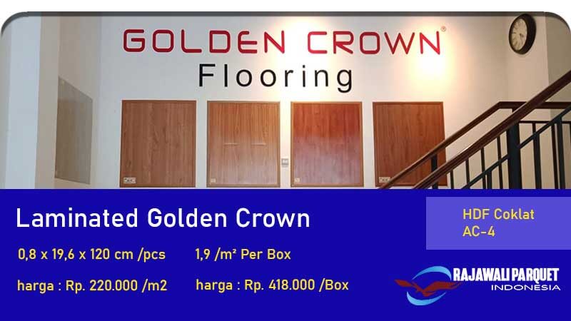 harga lantai laminated Golden Crown