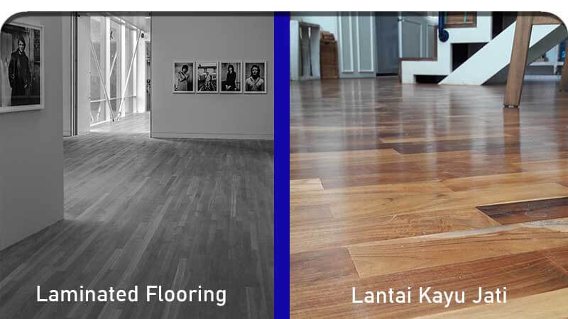perbandingan lantai kayu jati vs laminated Flooring