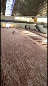 pemasangan lantai kayu Jati Gor satria Putra karawang 9