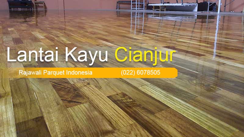 Lantai kayu Cianjur siap pasang