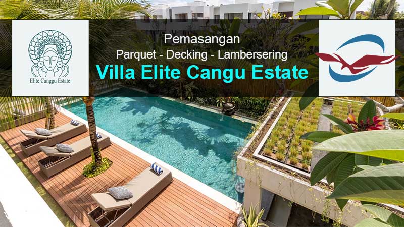 Villa Elite Canggu Estate lantai kayu