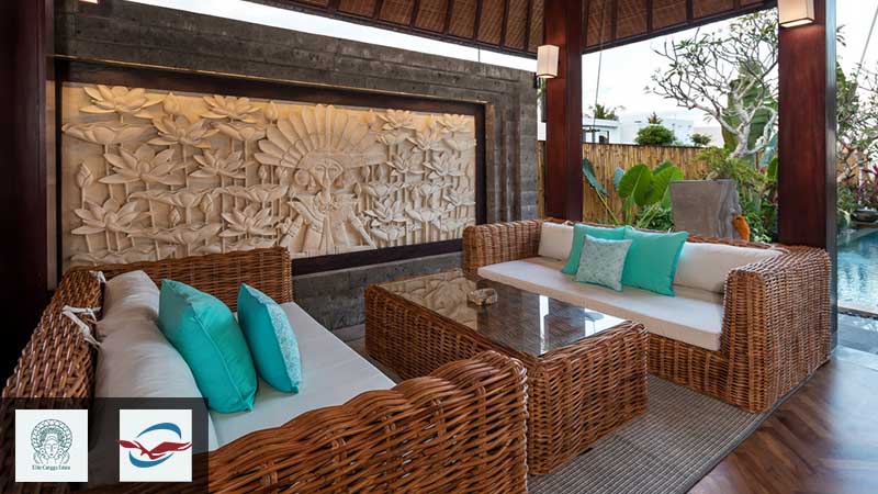 Villa Elite Canggu Estate lantai kayu