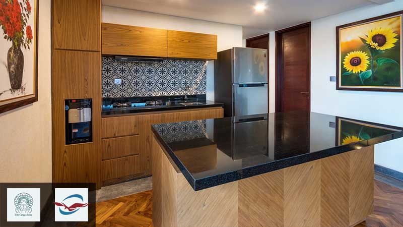 Villa Elite Canggu Estate lantai kayu
