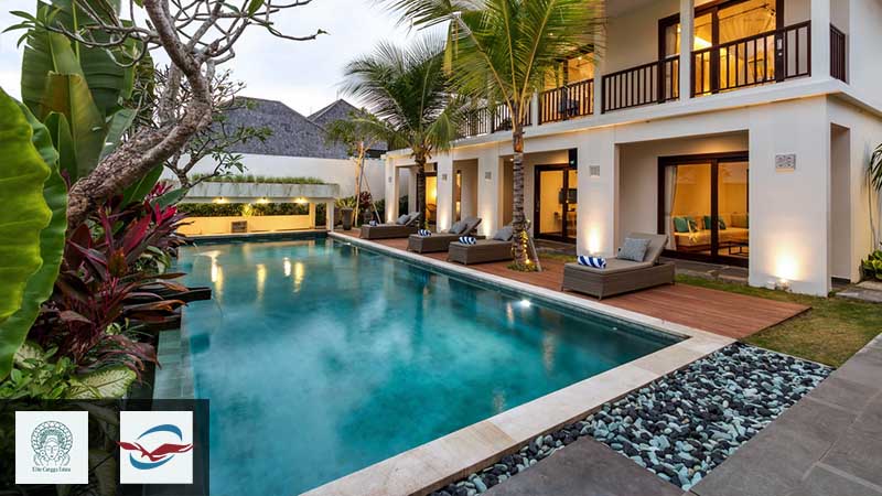 Villa Elite Canggu Estate lantai kayu