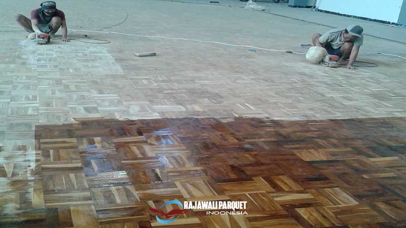 Lantai kayu GOR satria Purwokerto