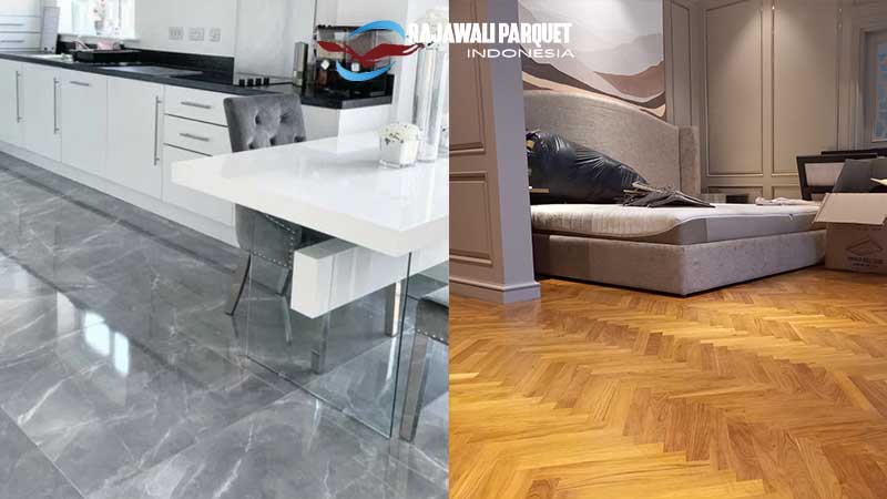Perbandingan granit dan lantai kayu 2
