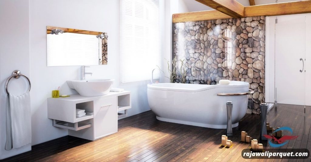 Kamar Mandi Minimalis Bernuansa Alami
