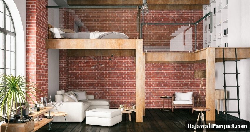 Desain Kamar Mezzanine Dengan Sentuhan Kayu