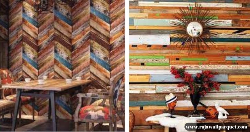 Desain Panel Dinding Kayu Multiwarna