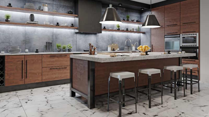 Desain rumah lantai keramik