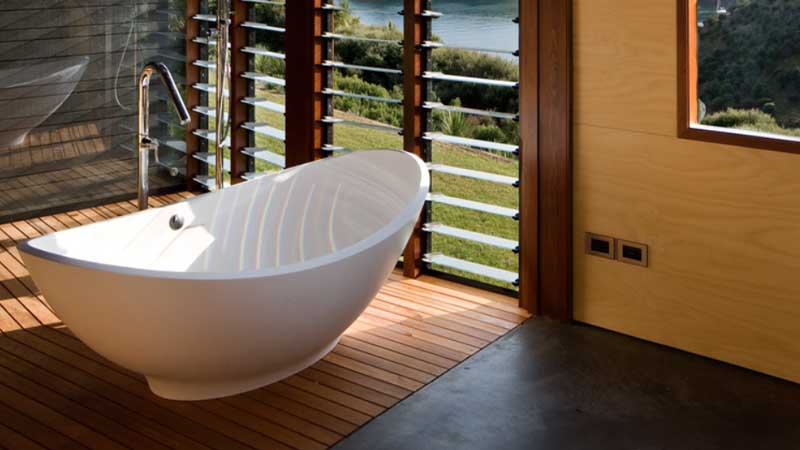 Inspirasi decking kayu kamar mandi 1