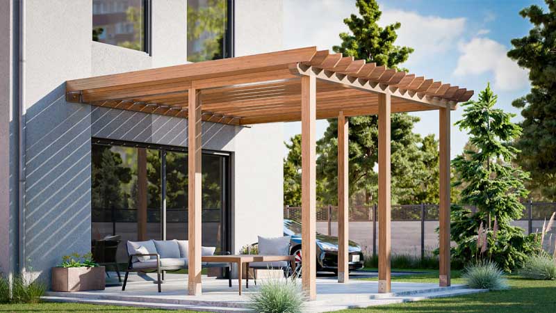 Jasa membuat Pergola kayu