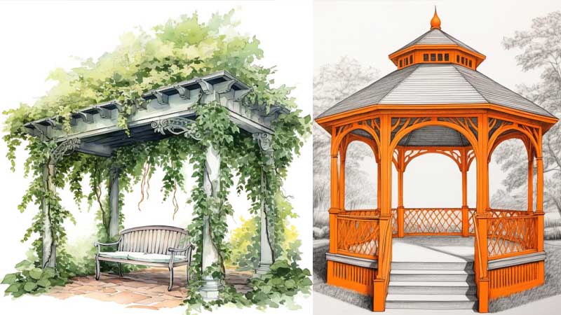Perbedaan Gazebo dan Pergola
