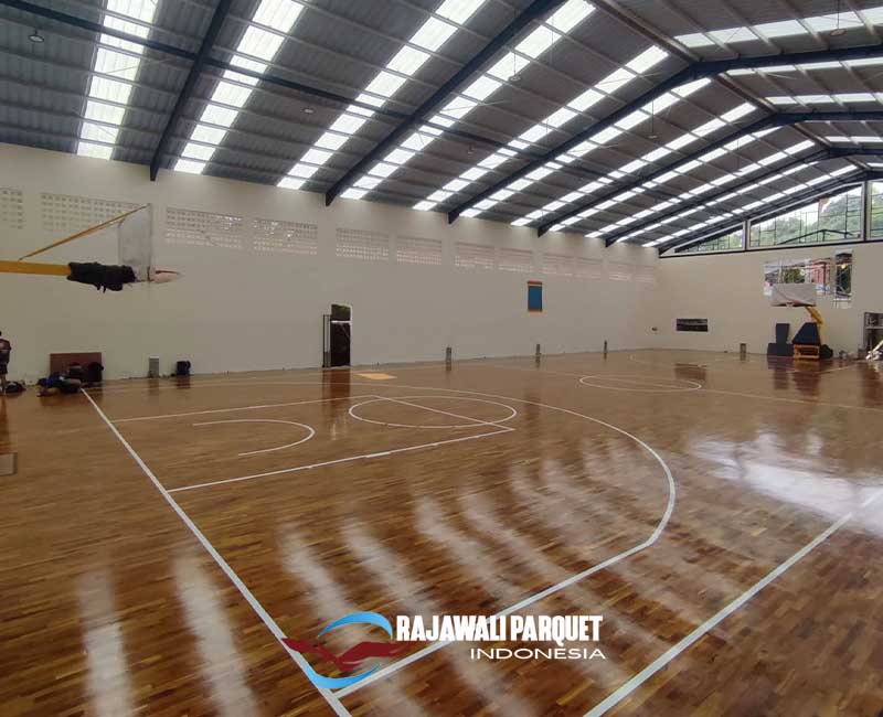 Lantai kayu Montville Arena Basket