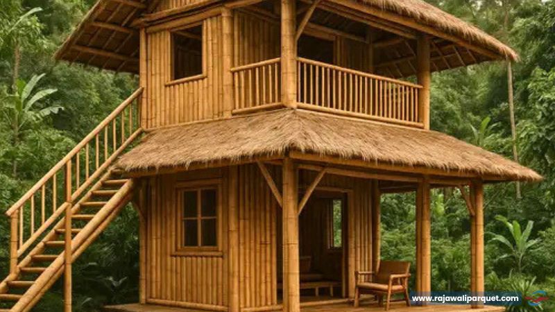 Desain Rumah Bambu Bertingkat