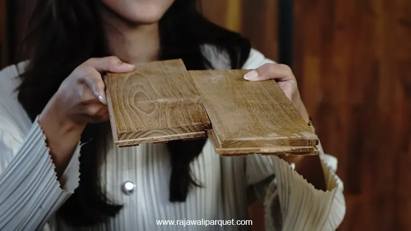 rajawali parquet pengunci T&G lantai kayu