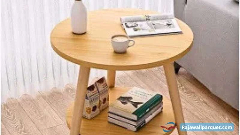desain meja kopi kayu scandinavian